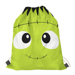 Cute Frankenstein Face Print Drawstring Bag