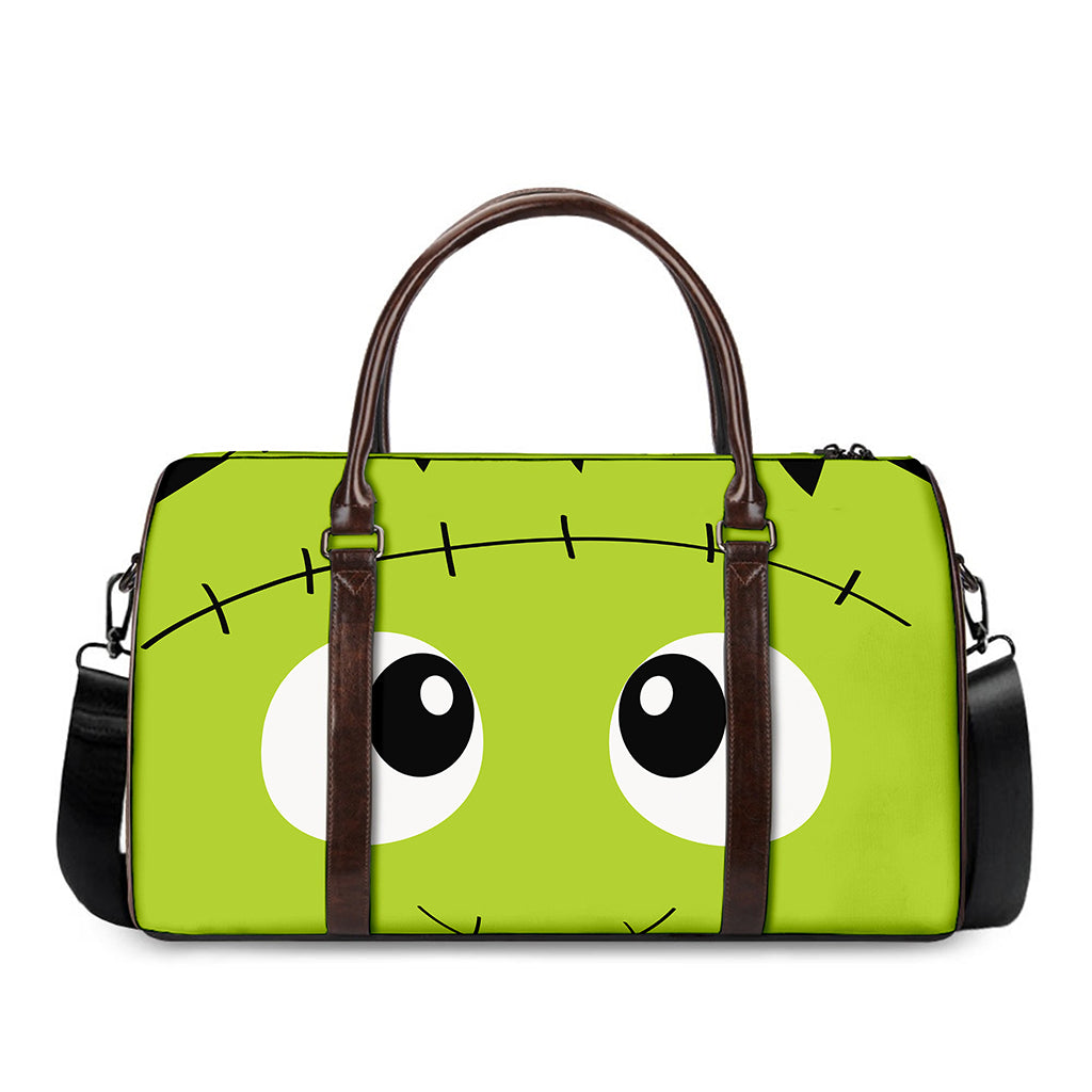Cute Frankenstein Face Print Duffle Bag