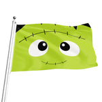 Cute Frankenstein Face Print Flag