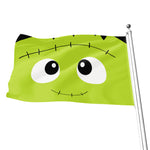 Cute Frankenstein Face Print Flag