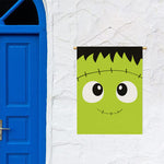 Cute Frankenstein Face Print Garden Flag