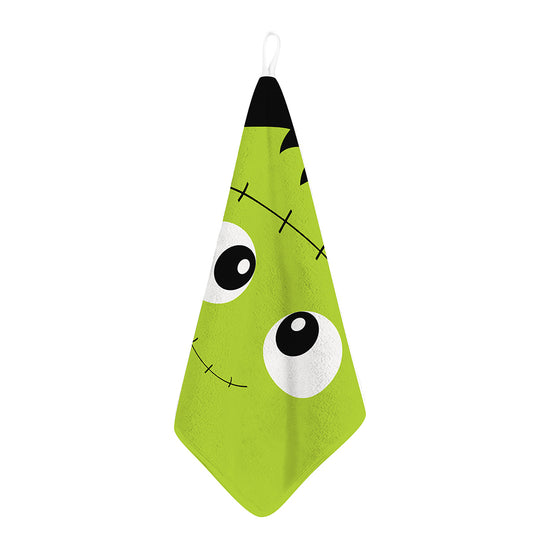 Cute Frankenstein Face Print Hand Towel