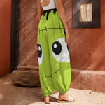 Cute Frankenstein Face Print Harem Pants