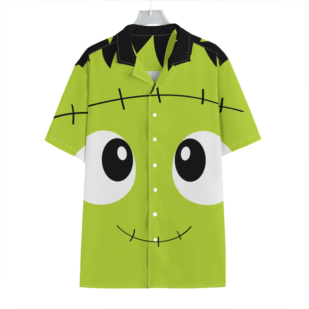 Cute Frankenstein Face Print Hawaiian Shirt