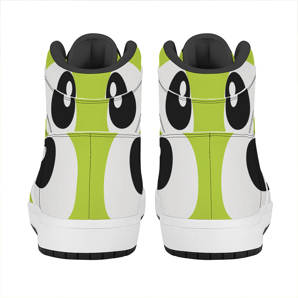 Cute Frankenstein Face Print High Top Leather Sneakers