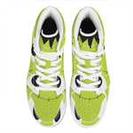 Cute Frankenstein Face Print High Top Leather Sneakers