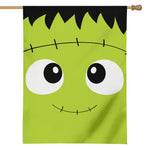 Cute Frankenstein Face Print House Flag