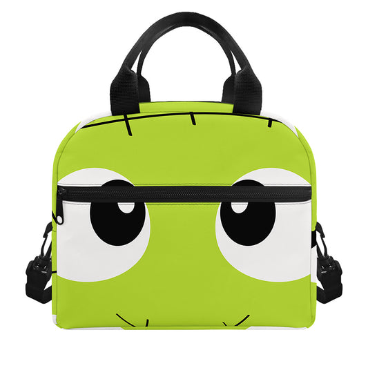 Cute Frankenstein Face Print Insulated Lunch Bag
