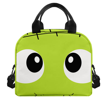 Cute Frankenstein Face Print Insulated Lunch Bag