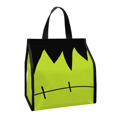 Cute Frankenstein Face Print Insulated Lunch Tote