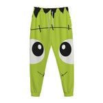 Cute Frankenstein Face Print Jogger Pants