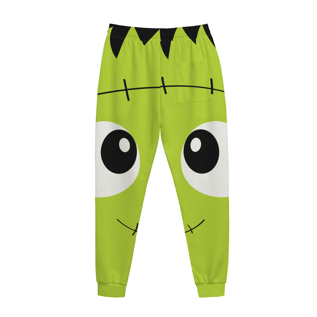 Cute Frankenstein Face Print Jogger Pants