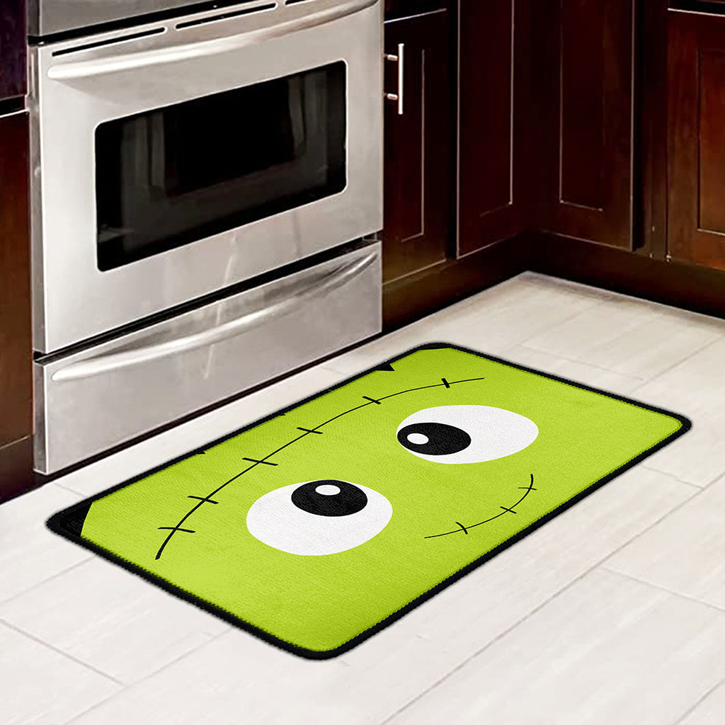 Cute Frankenstein Face Print Kitchen Mat