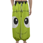 Cute Frankenstein Face Print Lantern Pants