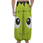 Cute Frankenstein Face Print Lantern Pants