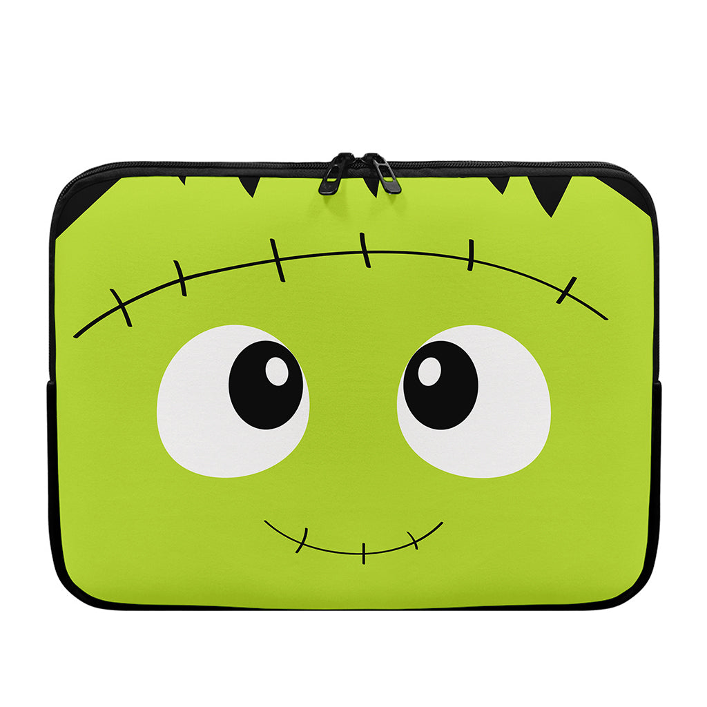 Cute Frankenstein Face Print Laptop Sleeve