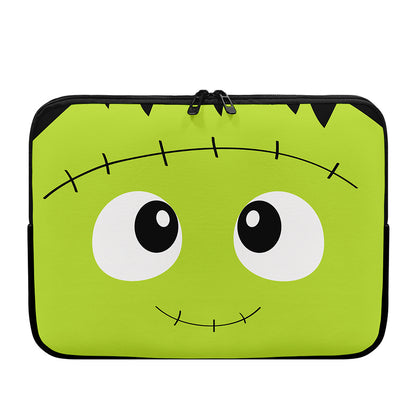 Cute Frankenstein Face Print Laptop Sleeve