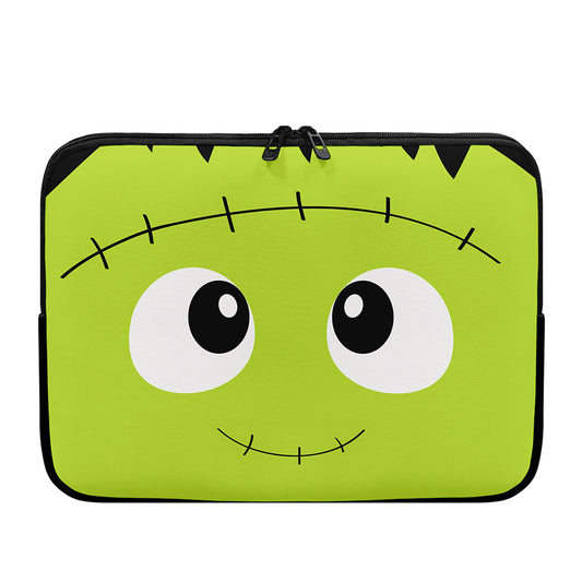 Cute Frankenstein Face Print Laptop Sleeve