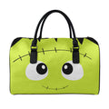 Cute Frankenstein Face Print Leather Duffel Bag