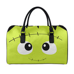 Cute Frankenstein Face Print Leather Duffle Bag