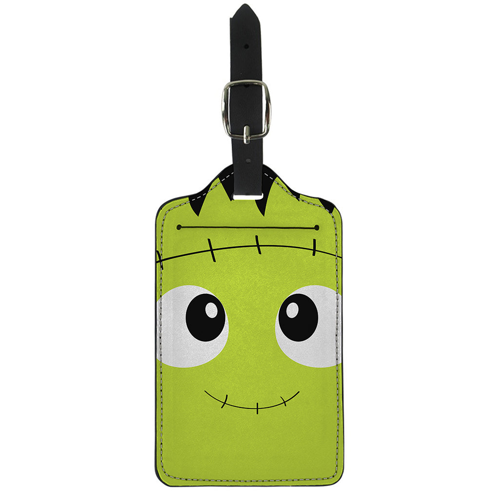 Cute Frankenstein Face Print Luggage Tag