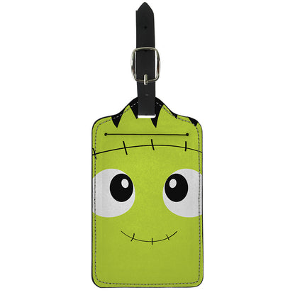 Cute Frankenstein Face Print Luggage Tag