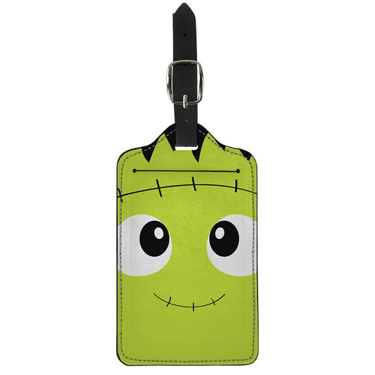 Cute Frankenstein Face Print Luggage Tag