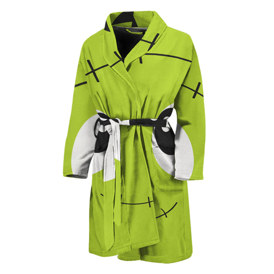 Cute Frankenstein Face Print Men's Bathrobe