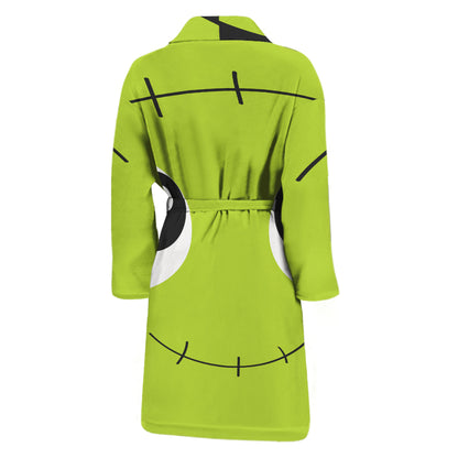 Cute Frankenstein Face Print Men's Bathrobe