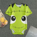 Cute Frankenstein Face Print Men's Bodysuit