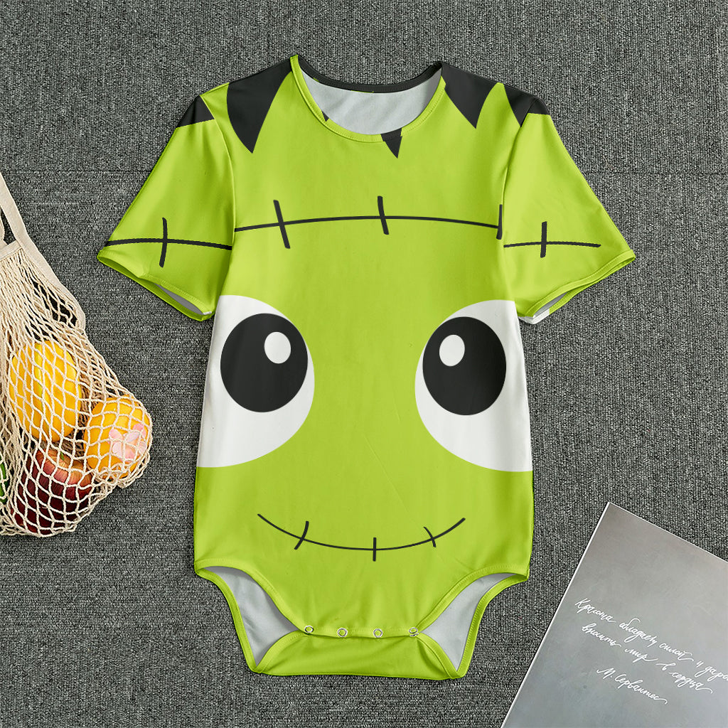 Cute Frankenstein Face Print Men's Bodysuit