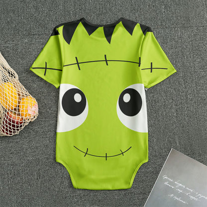 Cute Frankenstein Face Print Men's Bodysuit