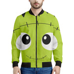 Cute Frankenstein Face Print Men's Bomber Jacket