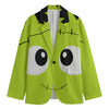 Cute Frankenstein Face Print Men's Cotton Blazer