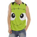 Cute Frankenstein Face Print Men's Fitness Tank Top