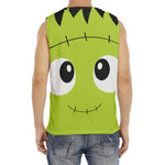 Cute Frankenstein Face Print Men's Fitness Tank Top