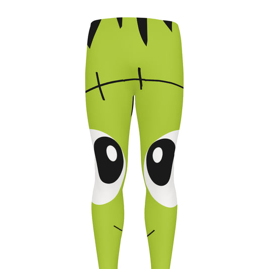 Cute Frankenstein Face Print Men's leggings