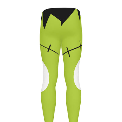 Cute Frankenstein Face Print Men's leggings