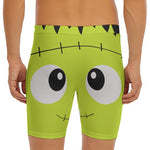 Cute Frankenstein Face Print Men's Long Boxer Briefs