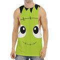 Cute Frankenstein Face Print Men's Muscle Tank Top