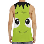 Cute Frankenstein Face Print Men's Muscle Tank Top
