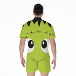 Cute Frankenstein Face Print Men's Rompers