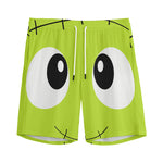 Cute Frankenstein Face Print Men's Sports Shorts