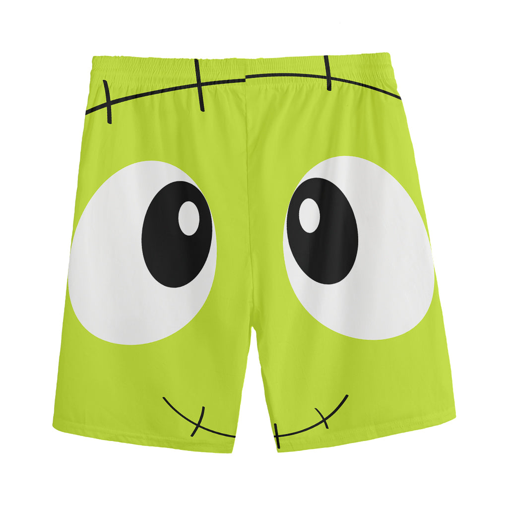 Cute Frankenstein Face Print Men's Sports Shorts
