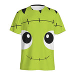 Cute Frankenstein Face Print Men's Sports T-Shirt