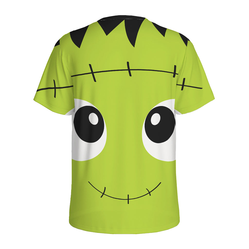 Cute Frankenstein Face Print Men's Sports T-Shirt