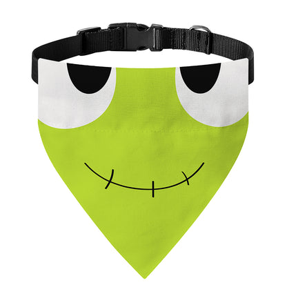 Cute Frankenstein Face Print Over The Collar Dog Bandana