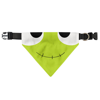 Cute Frankenstein Face Print Over The Collar Dog Bandana