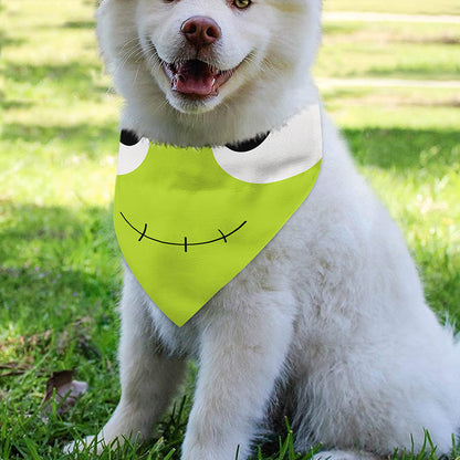 Cute Frankenstein Face Print Over The Collar Dog Bandana
