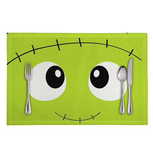 Cute Frankenstein Face Print Placemat